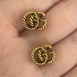 NWT GG Gold Twisted Earrings